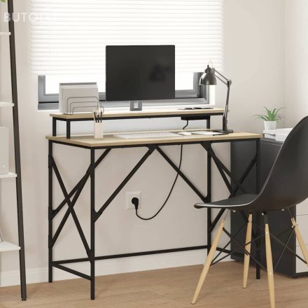 vidaXL Asztal sonoma tölgy 100 x 50 x 86.5 cm Faanyag