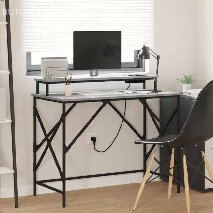 vidaXL Asztal Szürke sonoma 100 x 50 x 86.5 cm Faanyag