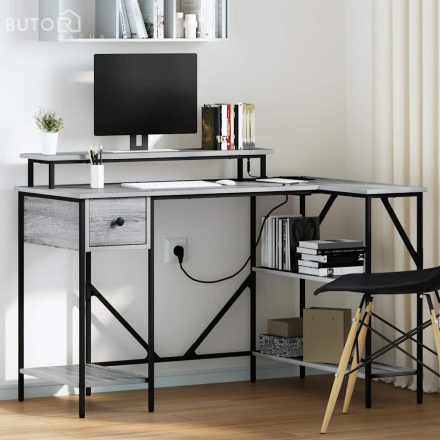 vidaXL Asztal Szürke sonoma 120 x 79 x 86.5 cm Faanyag