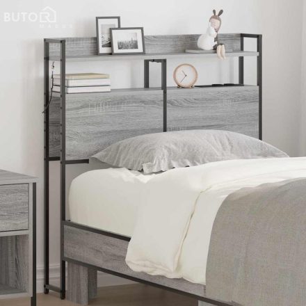vidaXL Tároló fejtámla LED -es lámpákkal Szürke sonoma 75 cm Faanyag