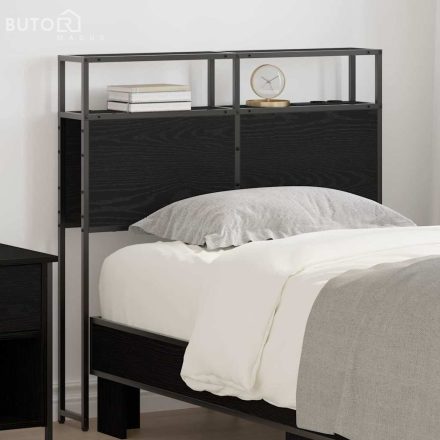 vidaXL Tároló fejtámla Falra szerelhető Musta tammi 90 cm Faanyag
