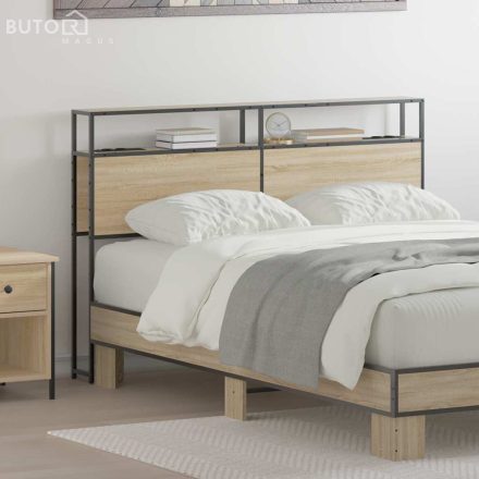 vidaXL Tároló fejtámla Falra szerelhető sonoma tölgy 150 cm Faanyag