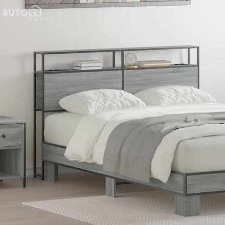 vidaXL Tároló fejtámla Falra szerelhető Szürke sonoma 150 cm Faanyag