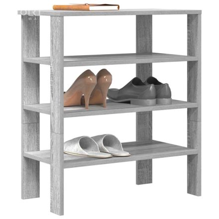 vidaXL szürke sonoma színű szerelt fa cipőtartó 61x32x70 cm
