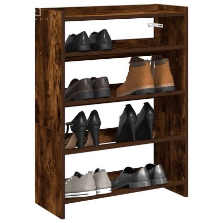 vidaXL füstös tölgy színű szerelt fa cipőtartó 60x25x62 cm