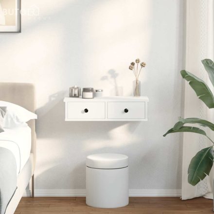 vidaXL Falipolc fiókokkal fehér 60x28x15 cm műszaki fa