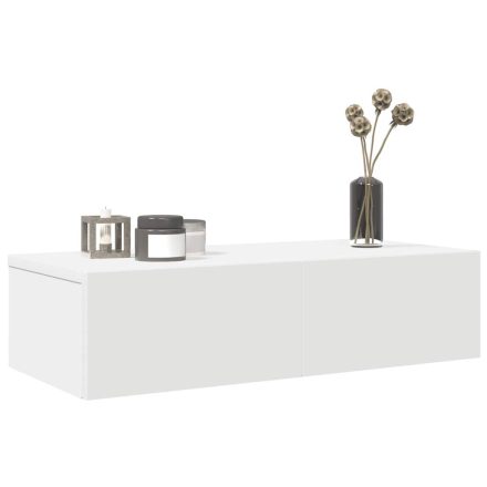 vidaXL Falipolc fiókokkal fehér 60x26,5x15 cm műszaki fa