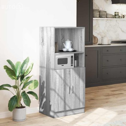 vidaXL szürke sonoma színű szerelt fa konyhaszekrény 57x41,5x131,5 cm