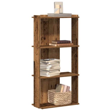 vidaXL Könyvespolc 3 szintes Régi fa 60x30x120 cm Műfa