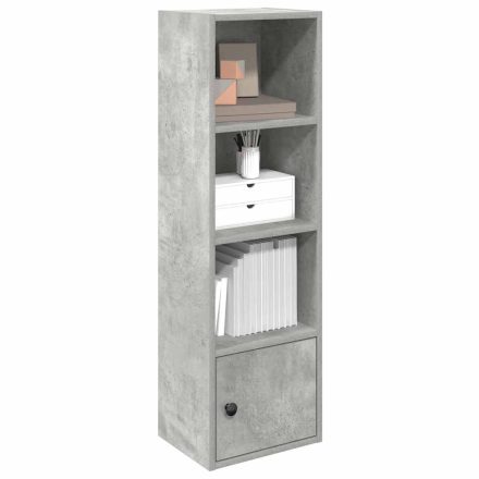 vidaXL betonszürke szerelt fa könyvespolc 31x24x102 cm