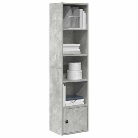 vidaXL betonszürke szerelt fa könyvespolc 31x24x127 cm