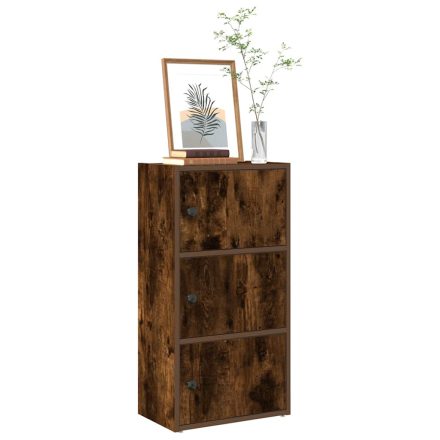 vidaXL füstös tölgy színű szerelt fa könyvespolc 40x24x77 cm