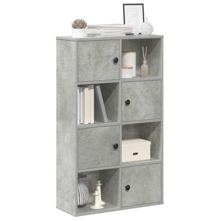 vidaXL betonszürke szerelt fa könyvespolc 60x24x101,5 cm