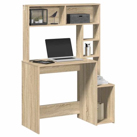 vidaXL sonoma tölgy szerelt fa íróasztal polcokkal 100x45x140 cm