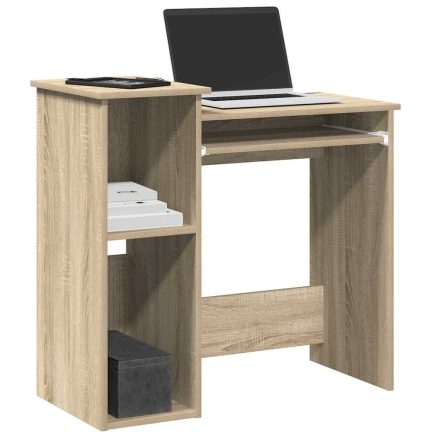 vidaXL Sonoma-tölgy forgácslap íróasztal polcokkal 84x40x78 cm