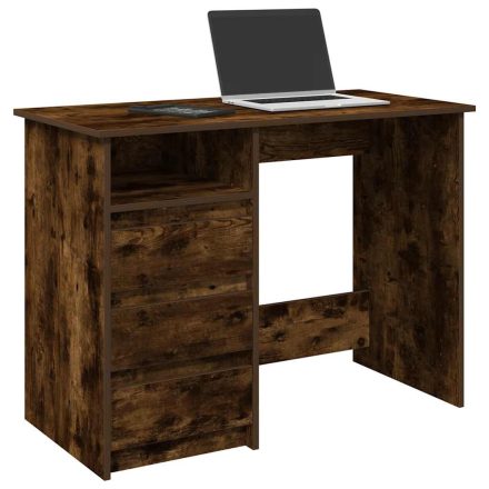 vidaXL füstös tölgy színű szerelt fa íróasztal 102x50x75 cm