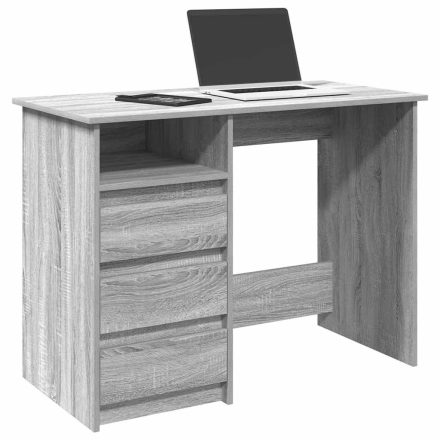 vidaXL szürke sonoma színű szerelt fa íróasztal 102x50x75 cm