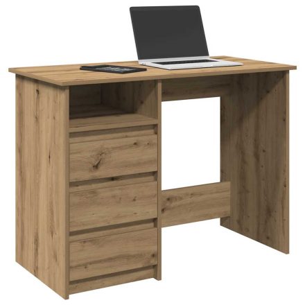 vidaXL kézműves tölgy színű szerelt fa íróasztal 102x50x75 cm
