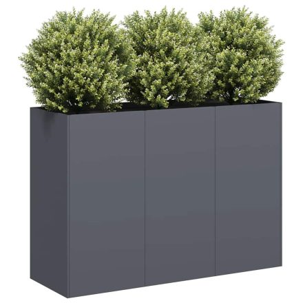 vidaXL növénytartó antracitszürke 120x40x80 cm hidegen hengerelt acél