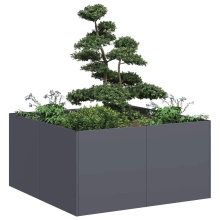 vidaXL növénytartó antracitszürke 80x80x40 cm hidegen hengerelt acél