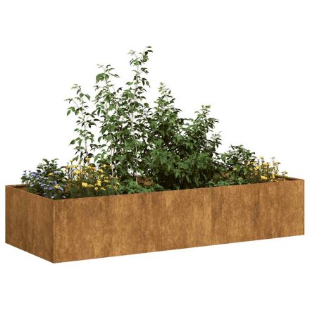 vidaXL ültető rozsdás 200x80x40 cm időjárásálló acélból