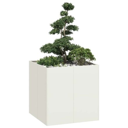 vidaXL ültetvény fehér 80x80x80 cm acél