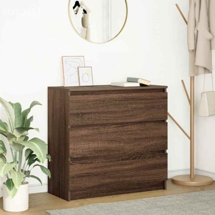 vidaXL barna tölgy színű szerelt fa tálalószekrény 80x35x76 cm