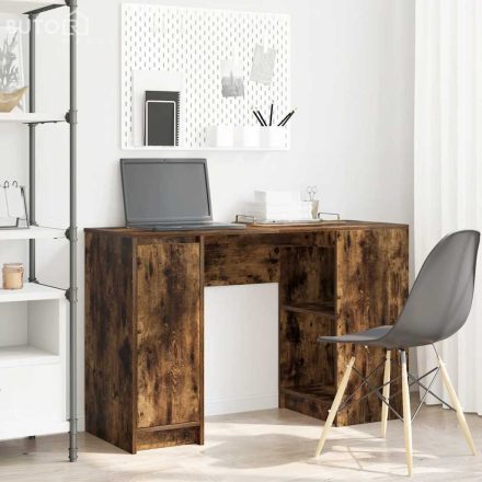 vidaXL füstös tölgy színű szerelt fa íróasztal 120x42x76 cm