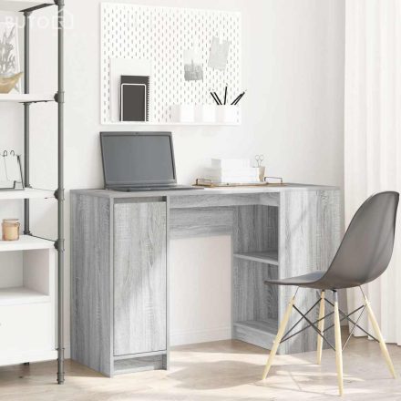 vidaXL szürke sonoma színű szerelt fa íróasztal 120x42x76 cm