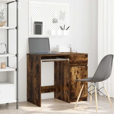 vidaXL füstös tölgy színű szerelt fa íróasztal 86x49x76 cm