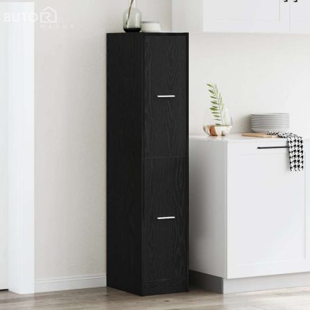 vidaXL fekete tölgy színű szerelt fa patikaszekrény 30 x 41 x 144,5 cm