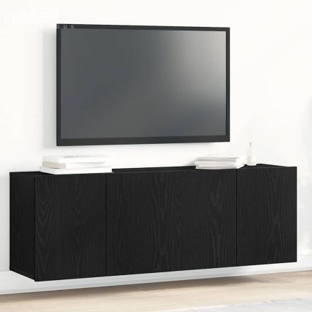 vidaXL 2 db fekete tölgyfa TV-szekrény 120 x 30 x 41 cm