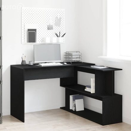 vidaXL Asztal Fekete Tölgy 200x50x76 cm Mérnöki Fa