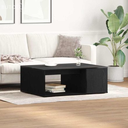 vidaXL Dohányzóasztal Fekete tölgy 90x67x33 cm Mérnöki fa