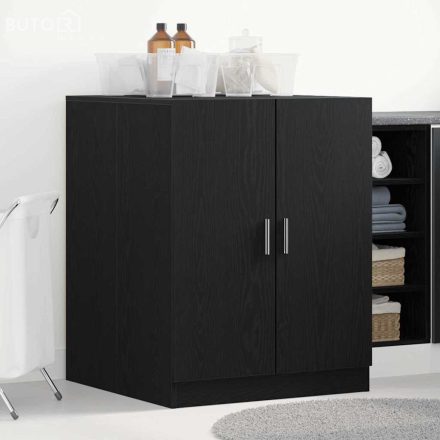 vidaXL Mosógép Szekrény Fekete Tölgy 70,5x71,5x91,5 cm Műszaki Fa