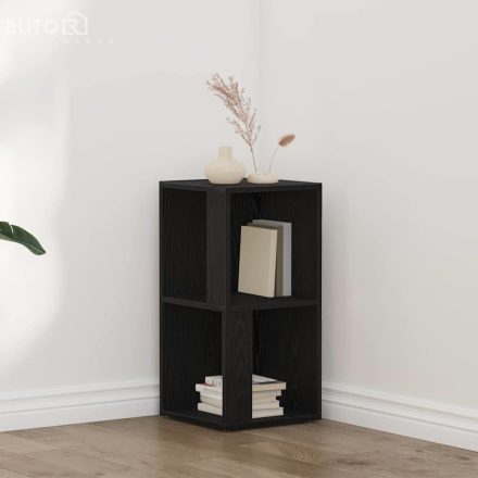vidaXL Sarokszekrény Fekete Tölgy 33x33x67 cm Műszaki Fa