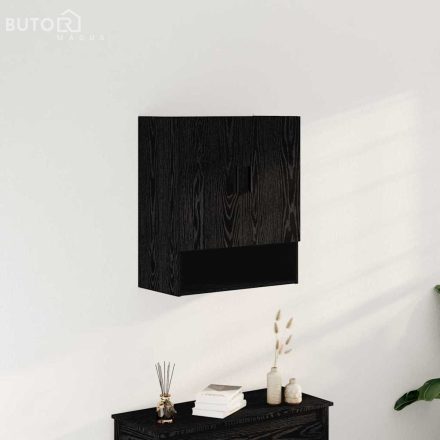 vidaXL Fali Szekrény Fekete Tölgy 60x31x70 cm Mérnöki Fa