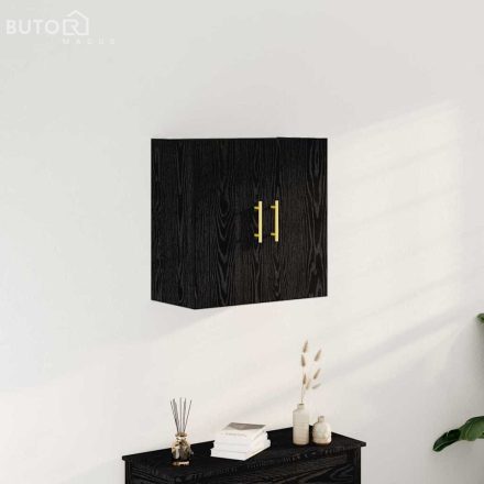 vidaXL Fali Szekrény Fekete Tölgy 60x31x70 cm Műgyanta