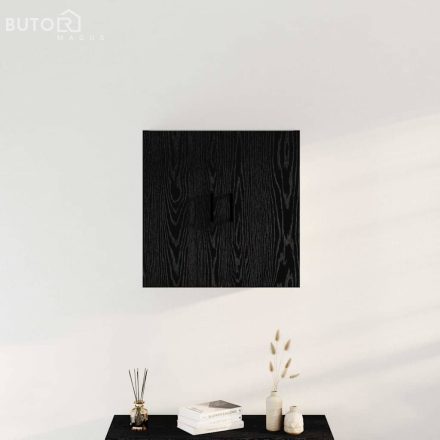 vidaXL Fali Szekrény Fekete Tölgy 60x31x60 cm Műanyag