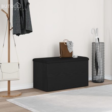 vidaXL Tárolópad Fekete Tölgy 80x40x45 cm Mérnöki Fa
