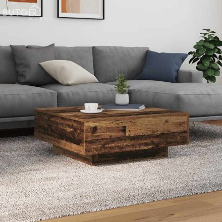 vidaXL Dohányzóasztal Régi fa Kék 80 x 80 x 31 cm Faanyag