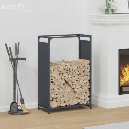 vidaXL antracitszürke hidegen hengerelt acél tűzifatároló 60x28x90 cm