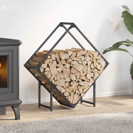 vidaXL antracitszürke hidegen hengerelt acél tűzifatároló 80x25x80 cm