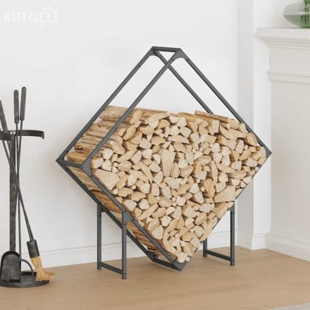 vidaXL antracitszürke hidegen hengerelt acél tűzifatároló 100x25x100cm