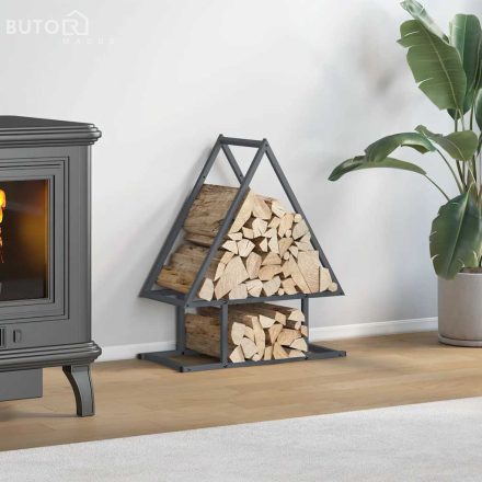 vidaXL antracitszürke hidegen hengerelt acél tűzifatároló 50x25x60 cm