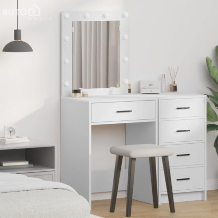 vidaXL Sminkasztal fiókkal tárolóval Fehér 50 x 41 x 135 cm Faanyag
