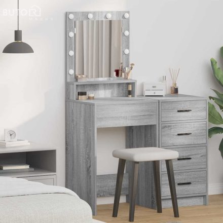 vidaXL Sminkasztal polcokkal Szürke Sonoma 50 x 41 x 135 cm Faanyag