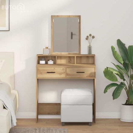 vidaXL Fésülködőasztal fiókkal Artisan tölgy 79 x 41 x 140 cm Faanyag