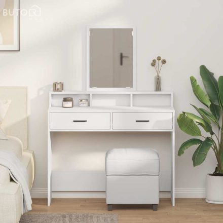 vidaXL Fésülködőasztal fiókkal Fehér 100 x 41 x 140 cm Faanyag