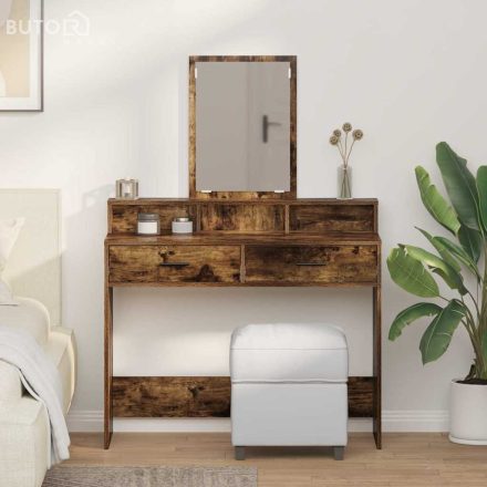 vidaXL Fésülködőasztal fiókkal Füstölt tölgy 100 x 41 x 140 cm Faanyag
